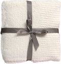 Cream knit throw blanket 50x60 inches