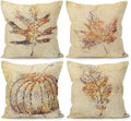 Porshmarks Throw Pillow Cover, Cotton Linen, 18 x 18 Inch, Hidden Zipper