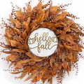 26 inch fall eucalyptus wreath with Hello Fall sign