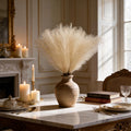 Porshmarks Faux Pampas Grass, 30 Stems, Beige, 21.6 Inch