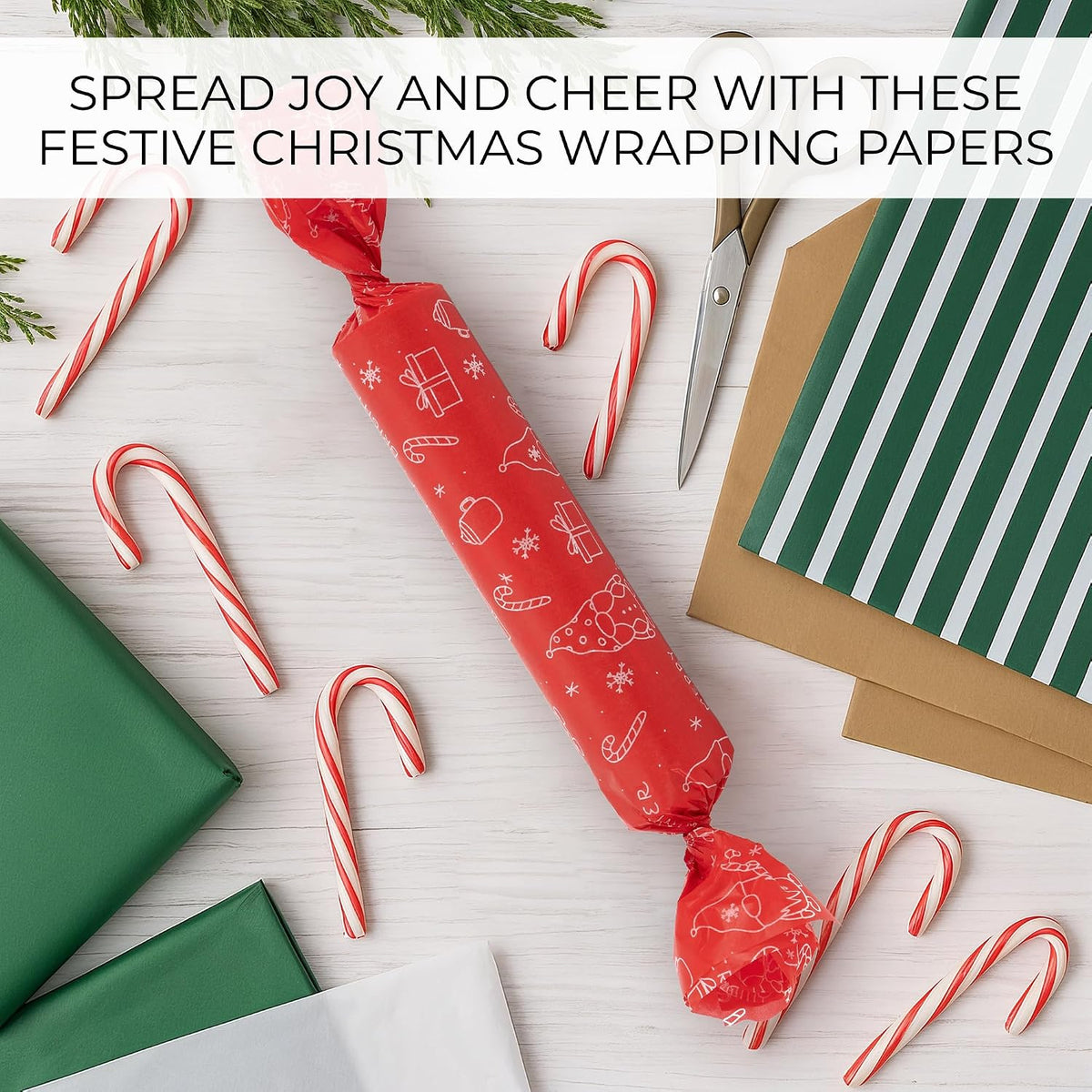 Gnome and christmas tree print tissue paper
