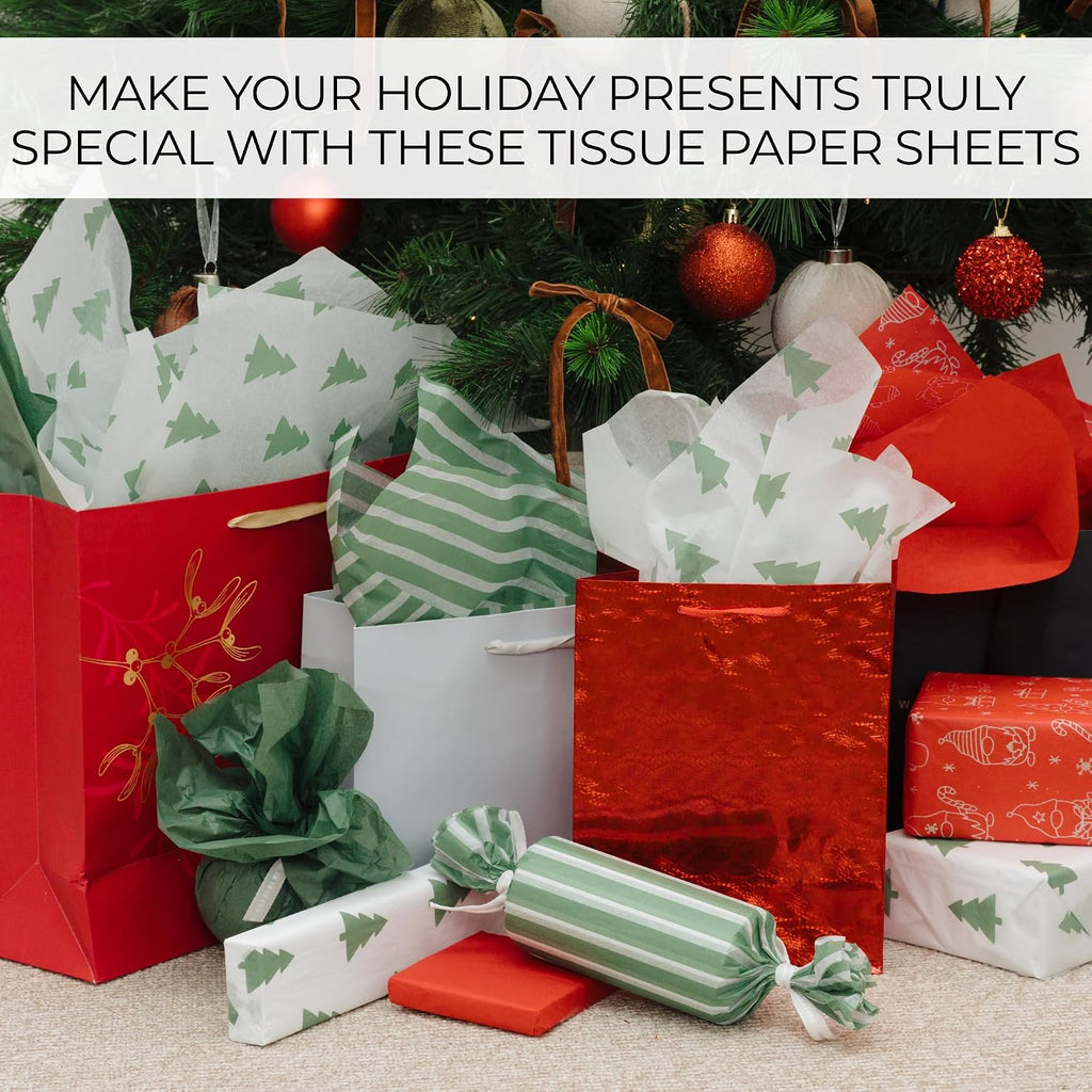 Candy cane stripe christmas tissue paper
