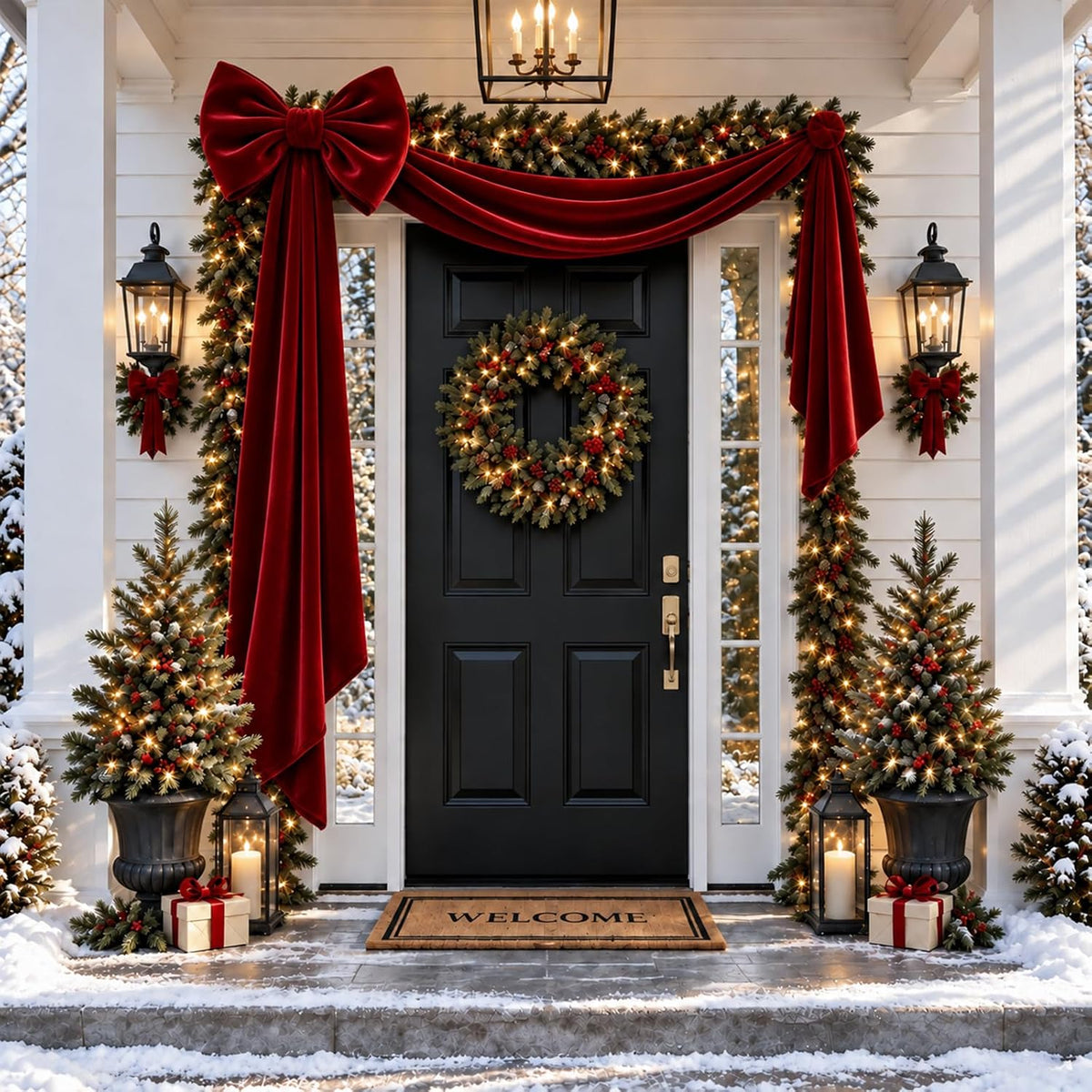 Christmas bow size 24 x 90 inches