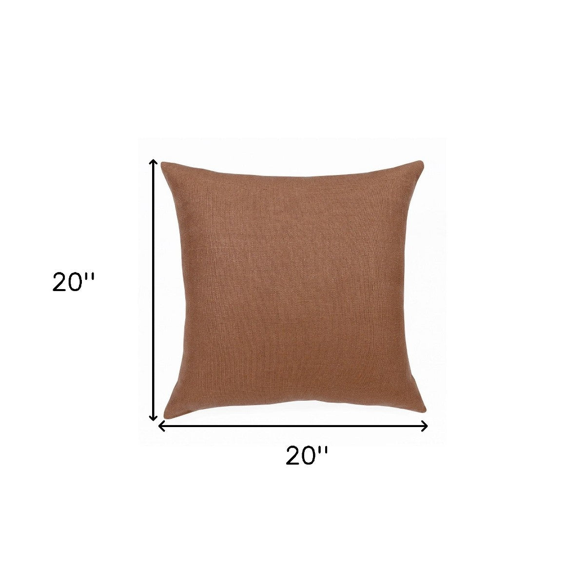 Porshmarks Brown Linen Throw Pillow with Insert, 20x20