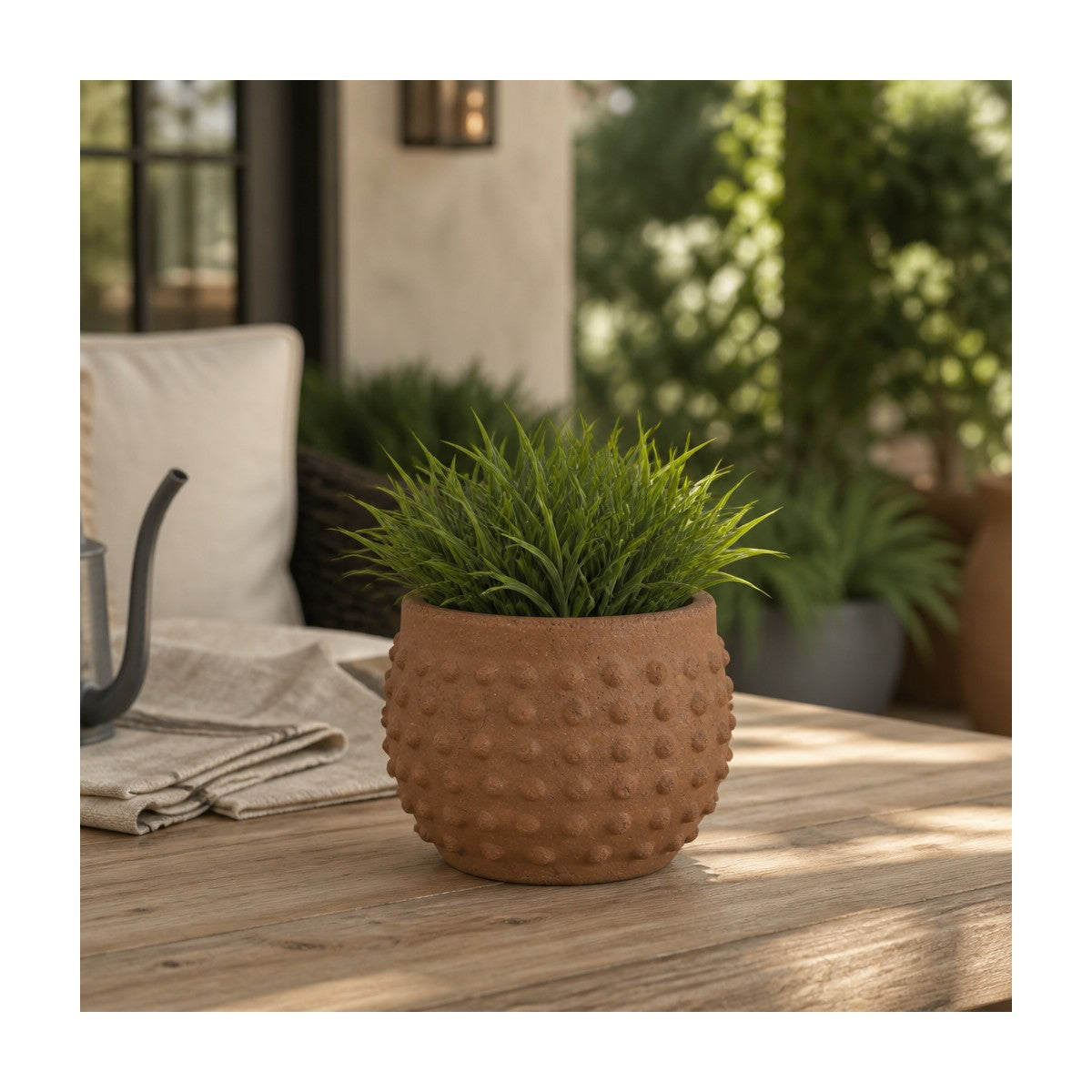 Porshmarks Textured Raised-Dot Ceramic Planter, 6 in