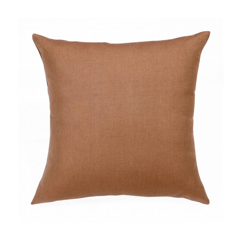Porshmarks Brown Linen Throw Pillow with Insert, 20x20
