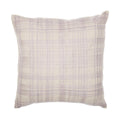 Porshmarks Ivory Check Embroidered Cotton Throw Pillow with Insert, 24x24