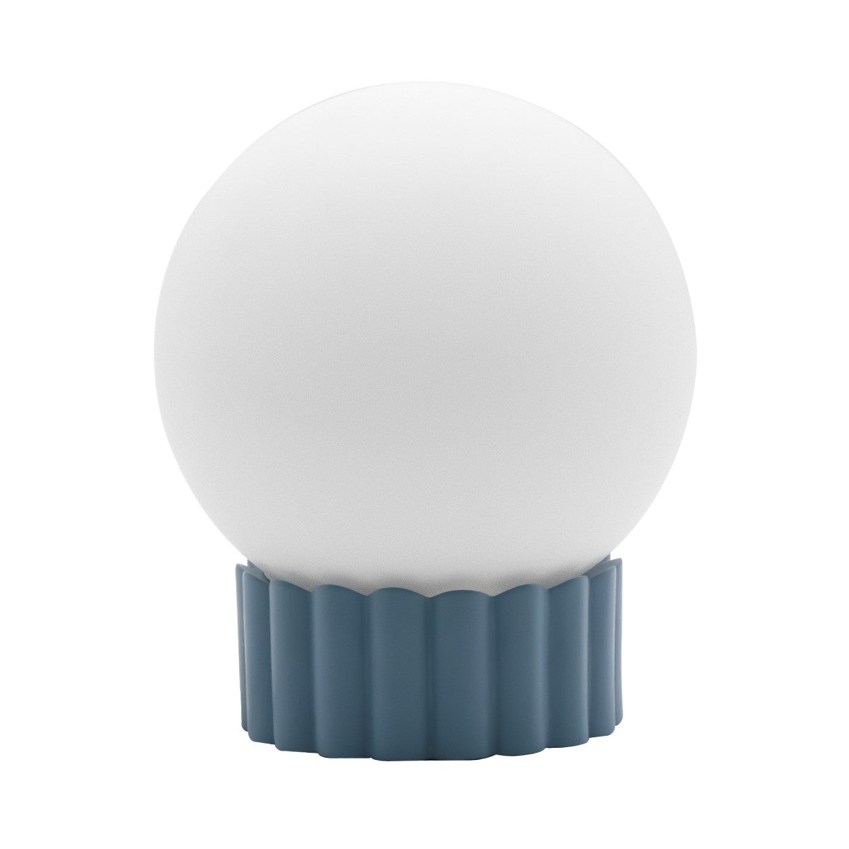 Porshmarks Ribbed Base Opal Glass Globe Table Lamp – Blue