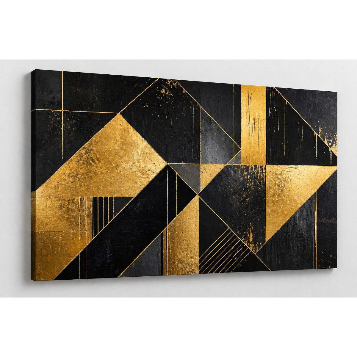 Porshmarks Black & Gold Abstract Canvas Wall Art, 24x36