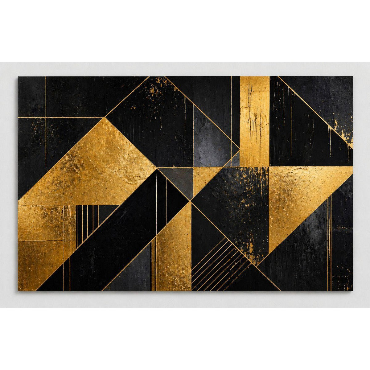 Porshmarks Black & Gold Abstract Canvas Wall Art, 24x36