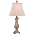 Porshmarks Antique Gold Leaf Vase Table Lamp with Off-White Rectangular Shade